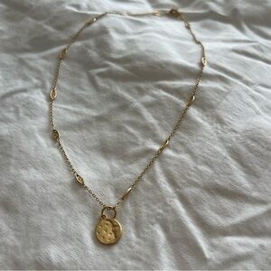 Gold-plated Necklace with Moon Charm